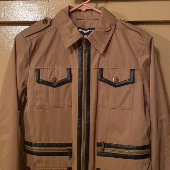 Karl Lagerfeld brown utility jacket/coat - Picture 2 of 8